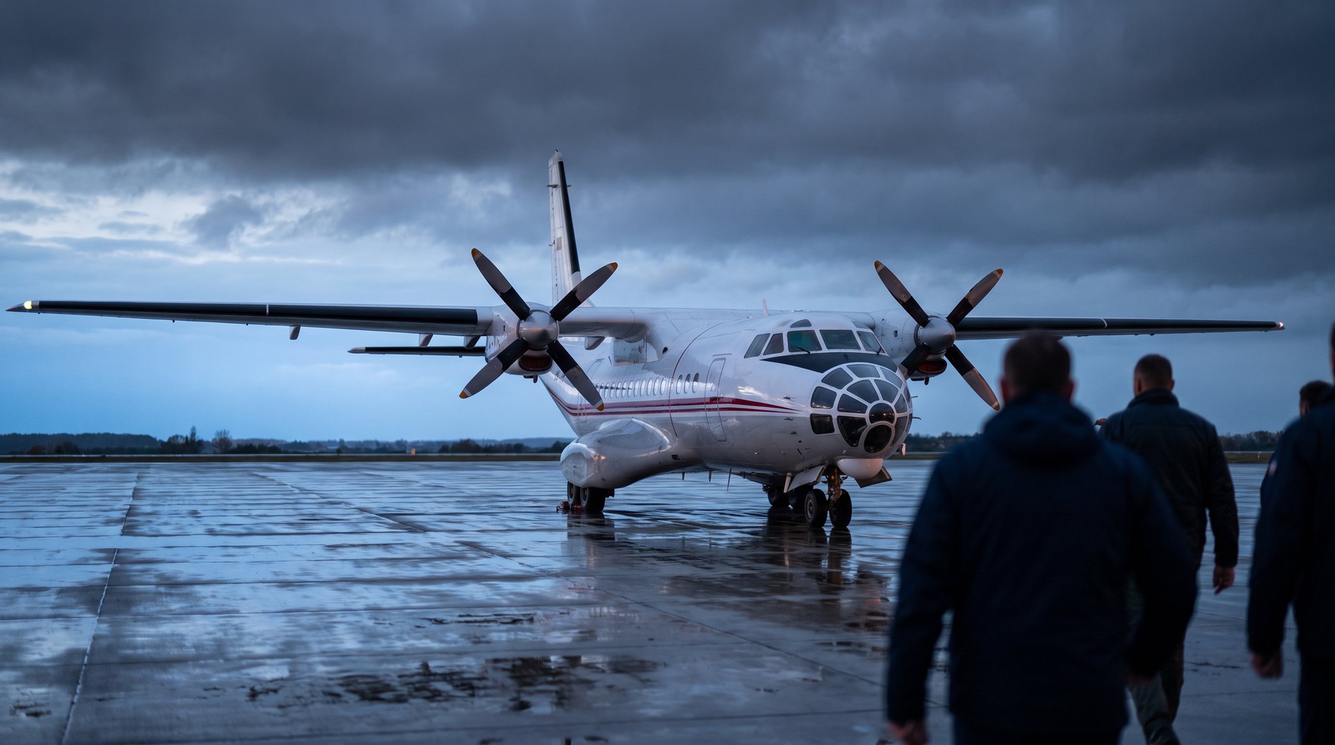 Літак типу Ан-32 на пероні аеропорту «Київ»